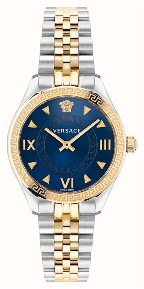 versace hellenyium|versace blue dial watch.